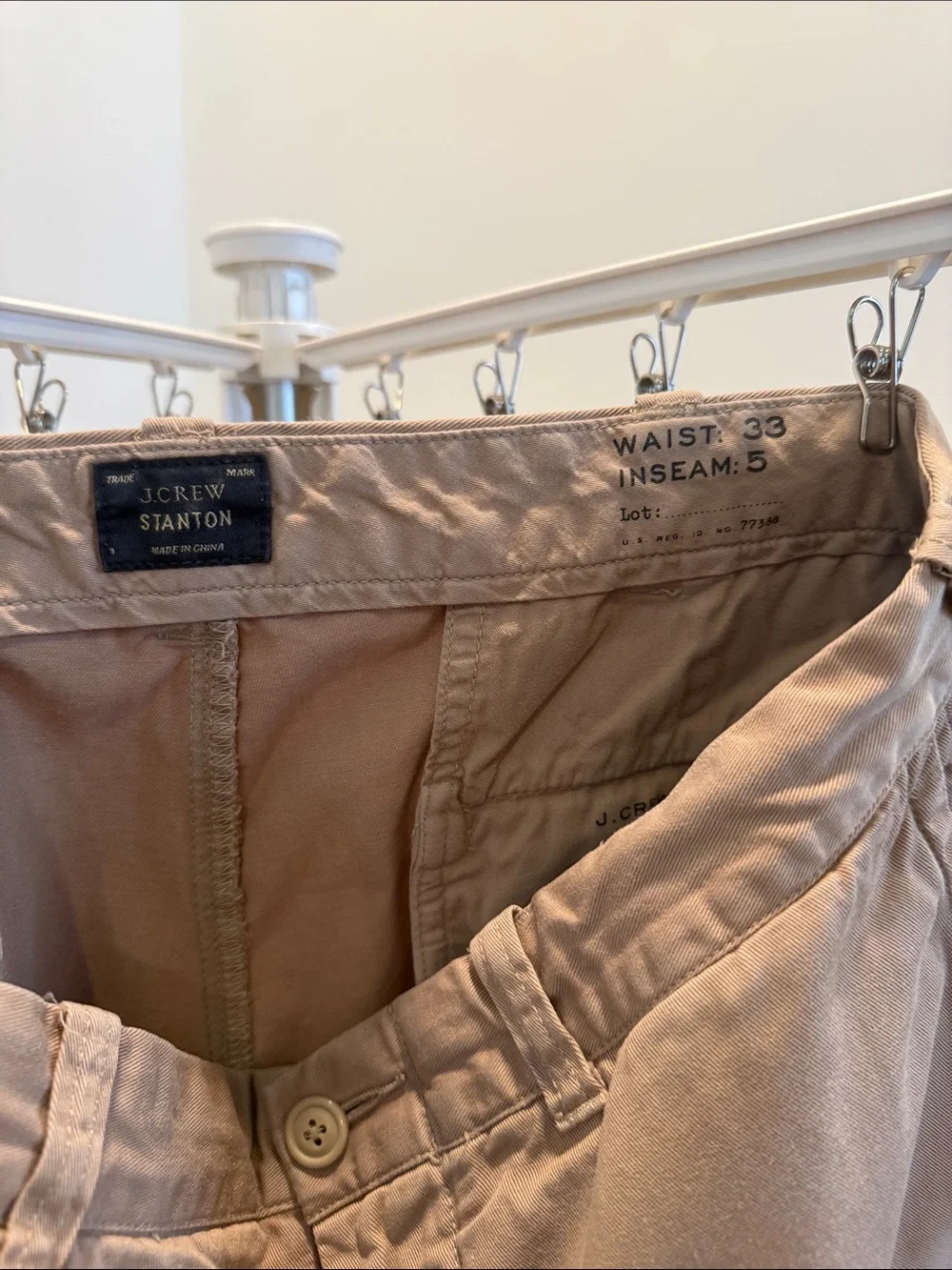 J. Crew Tan Flat Front Chino Shorts